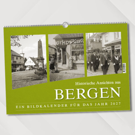 Historische Ansichten aus Bergen – Ein Bildkalender für das Jahr 2027 – Titelseite