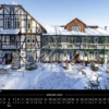 Januar-Blatt des Kalenders Bückeburg 2022, Altes Forsthaus im Winter, Foto: Rolf Fischer