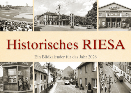 Historische Ansichten aus Riesa – Ein Bildkalender für das Jahr 2026 – Titelseite
